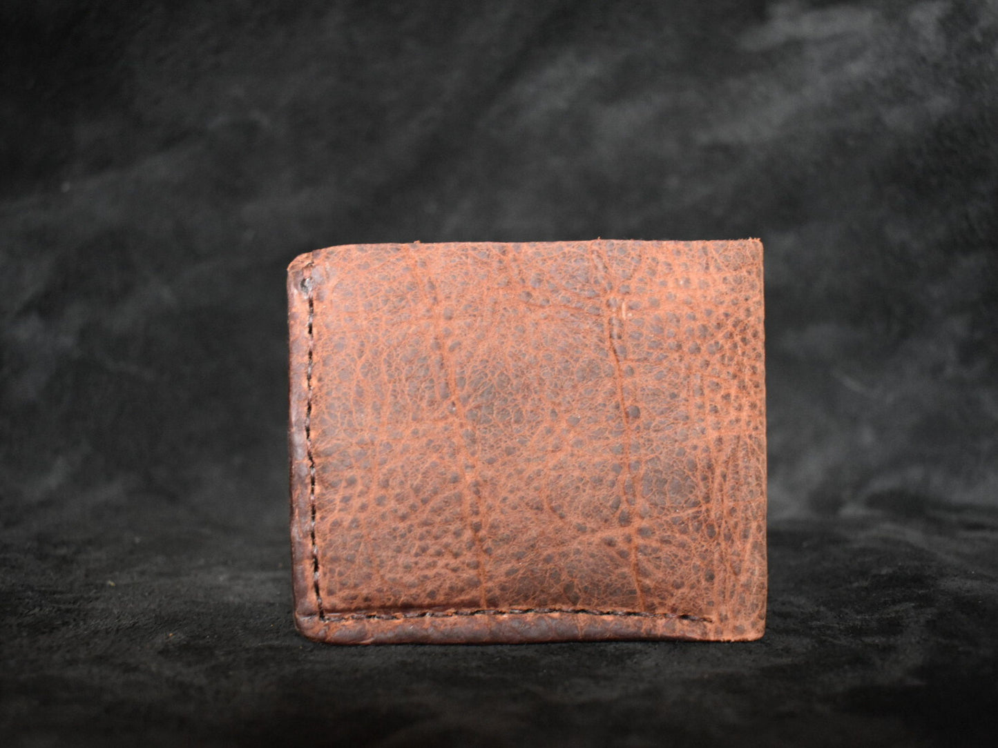 Handmade Leather Billfold Wallet in Rust