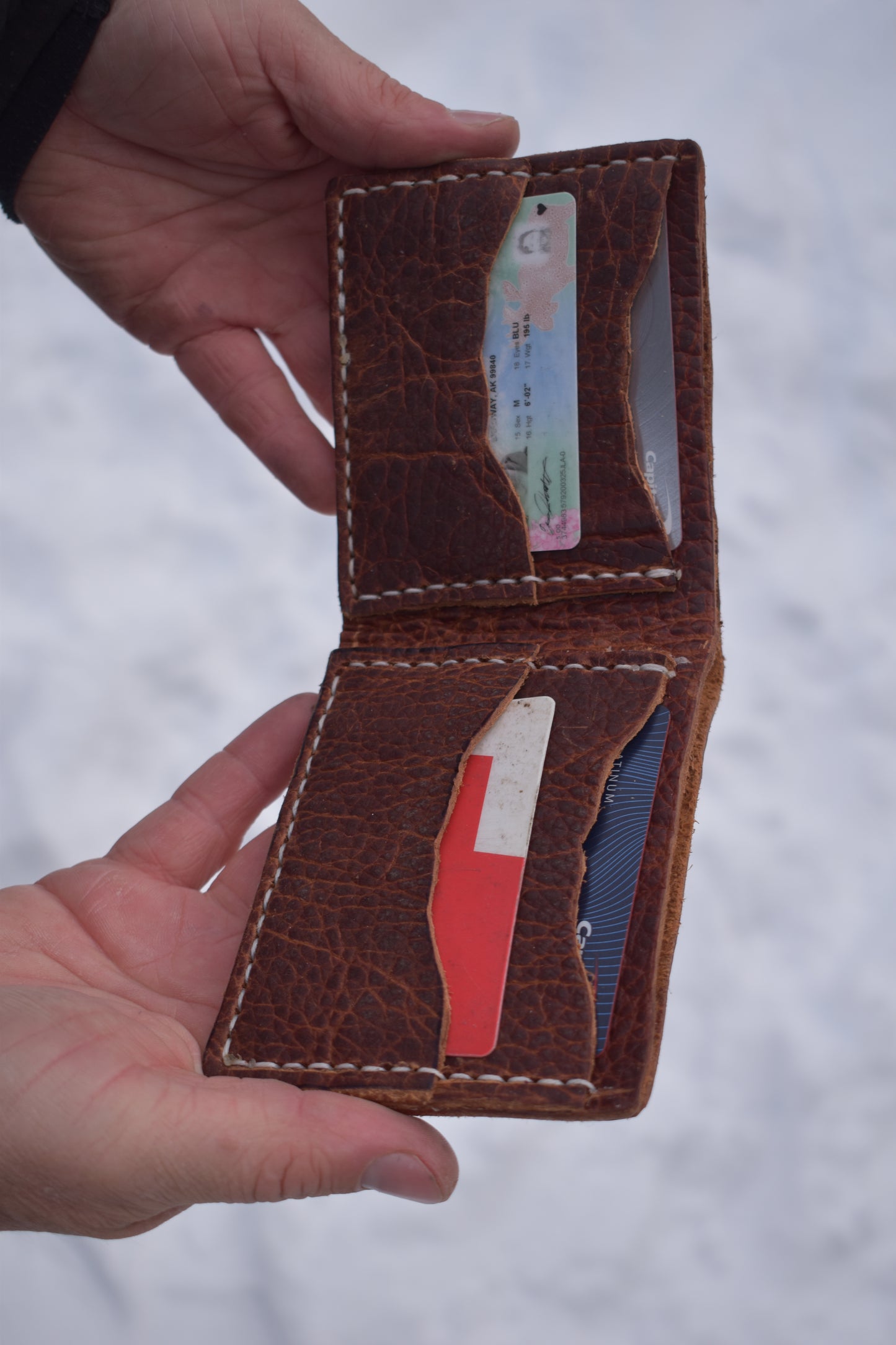 Custom Made Leather Billfold Wallet