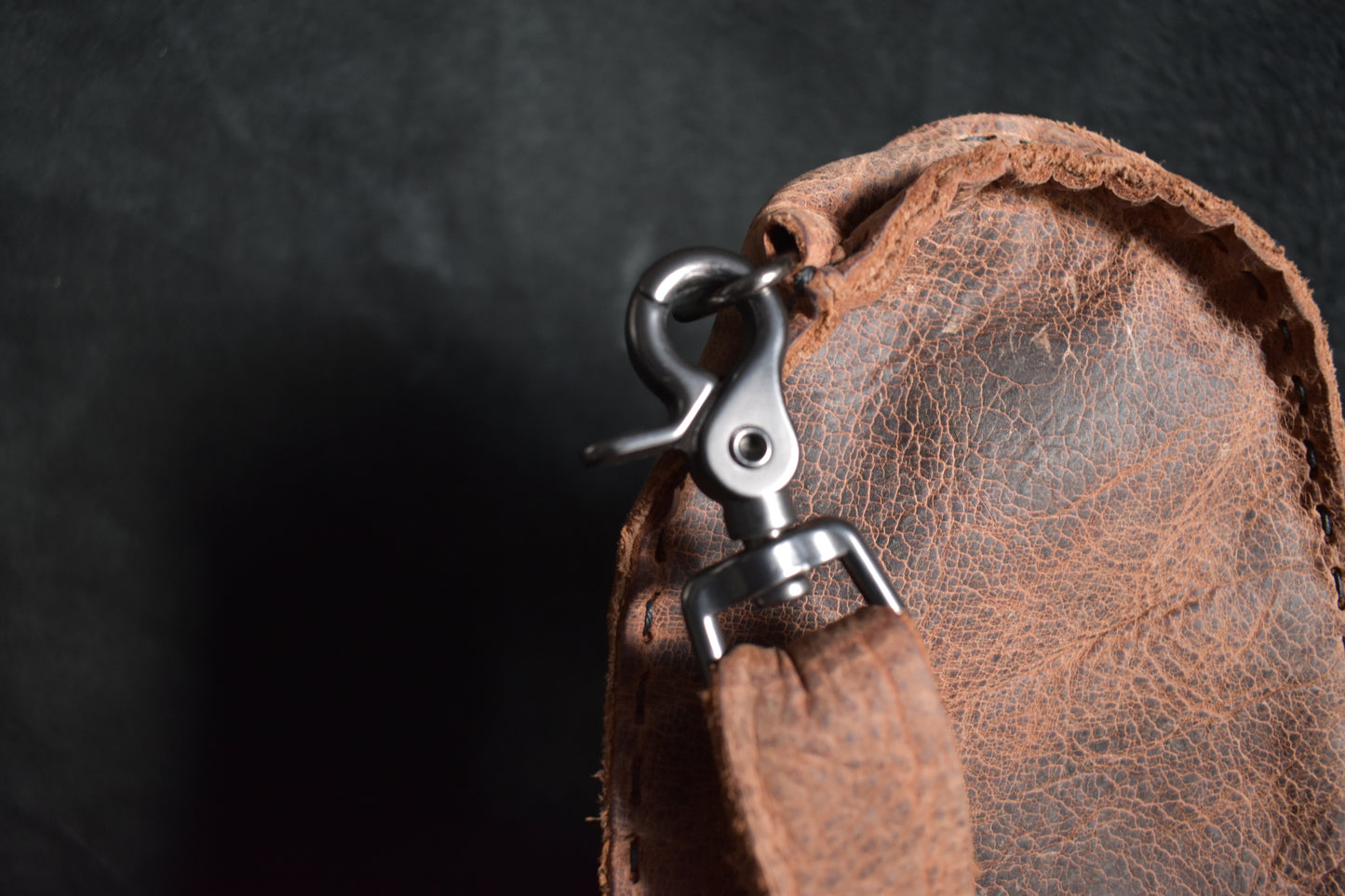 'The Gold Miner' Bison Leather Shoulder Bag