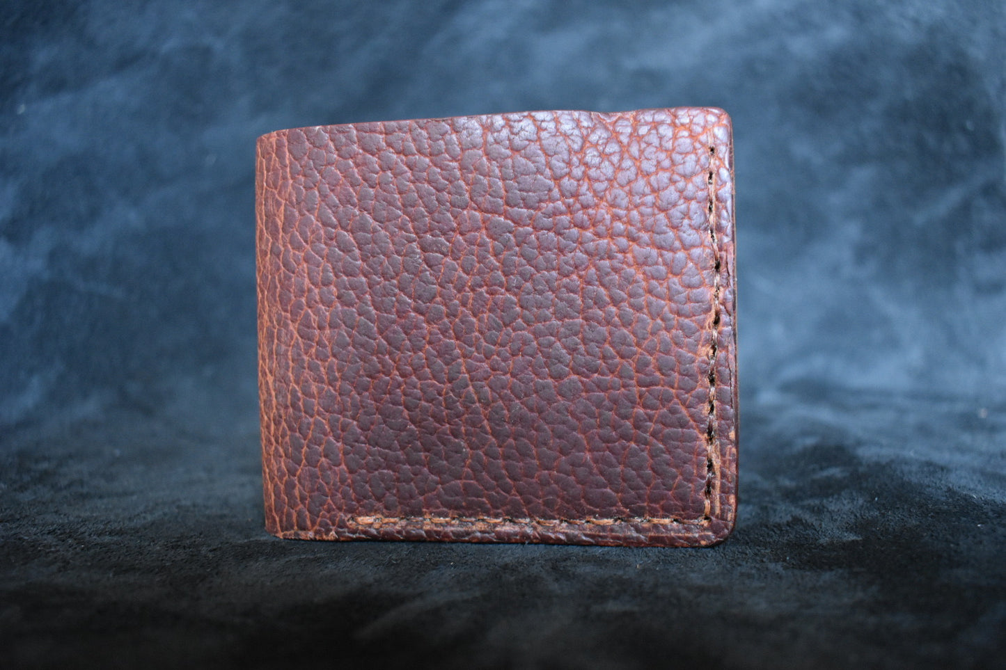 Handmade Leather Billfold Wallet in Cognac