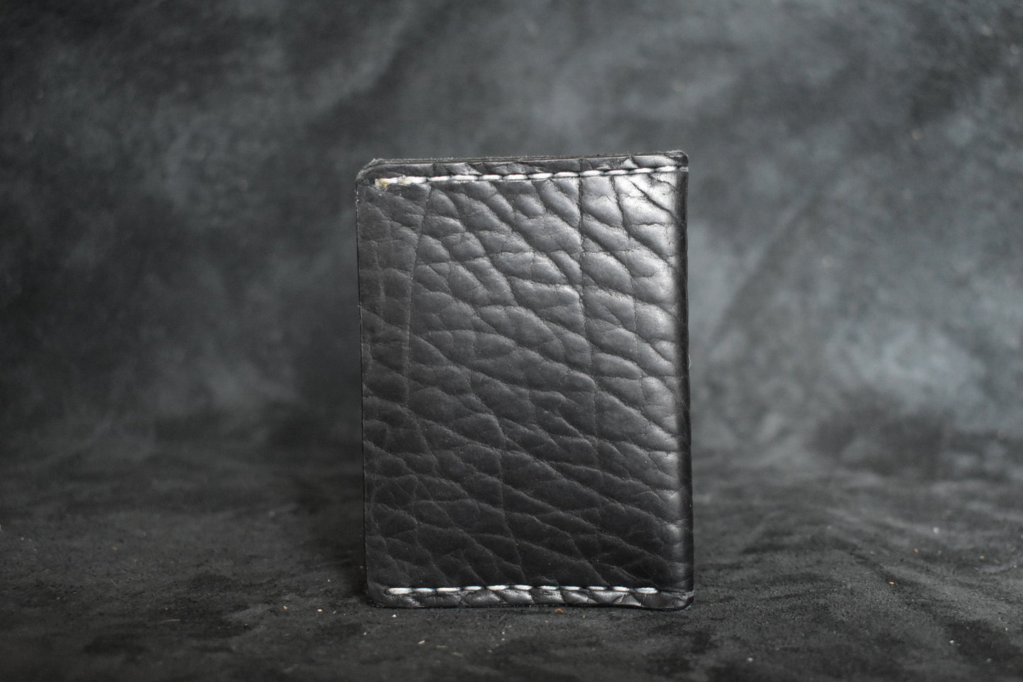 Handmade Minimalist Wallet in Waxed Black