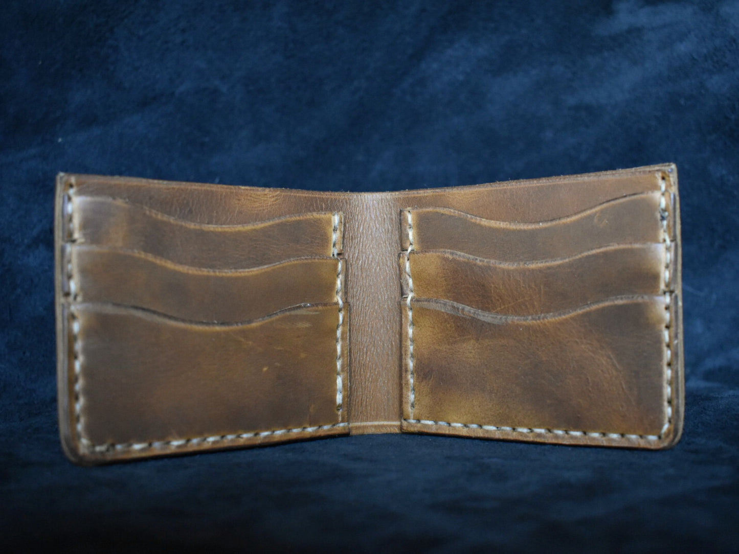 Handmade Horween Leather Billfold Wallet in Vanilla