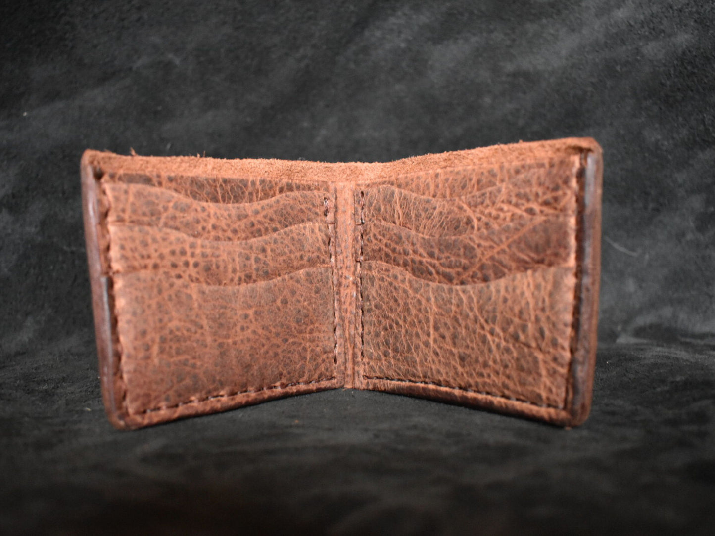 Handmade Leather Billfold Wallet in Rust