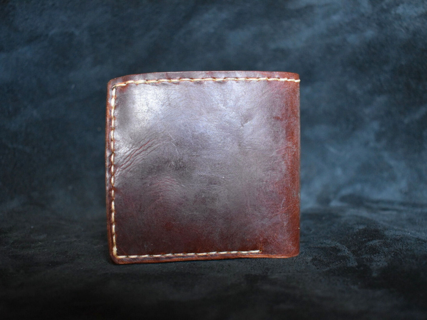 Handmade Virgilio Cowhide Leather Billfold Wallet in Burgundy