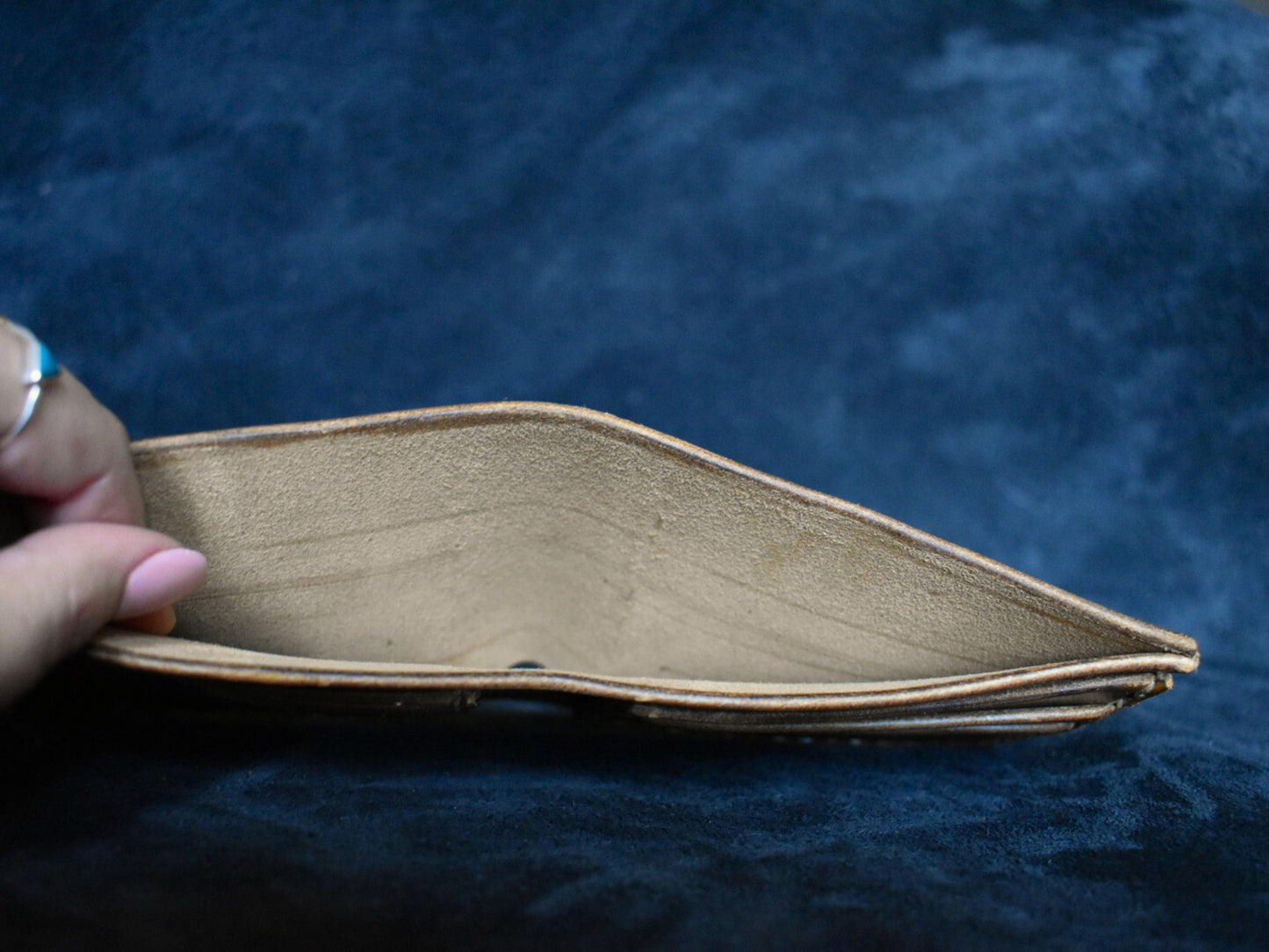 Handmade Horween Leather Billfold Wallet in Vanilla