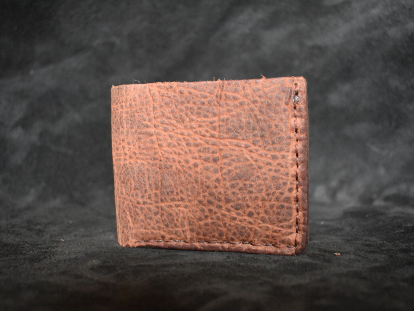 Handmade Leather Billfold Wallet in Rust