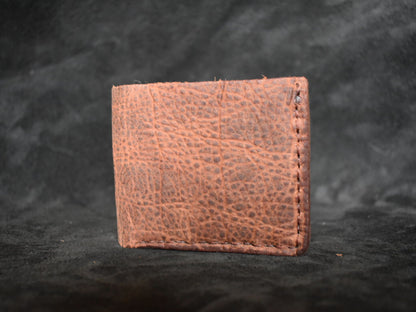 Handmade Leather Billfold Wallet in Rust