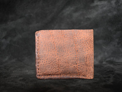 Handmade Leather Billfold Wallet in Rust
