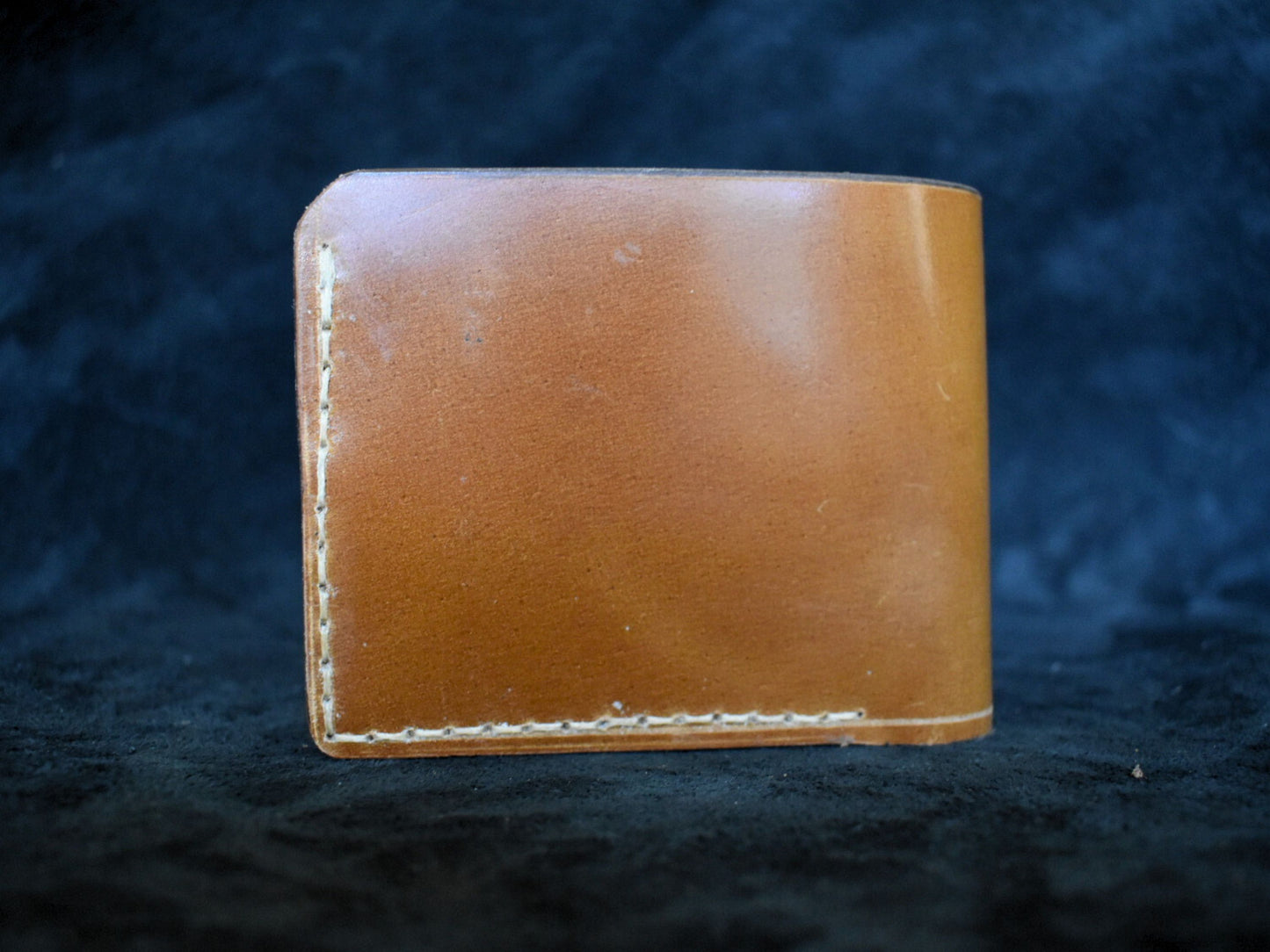 Handmade Cordovan Leather Billfold Wallet in Natural