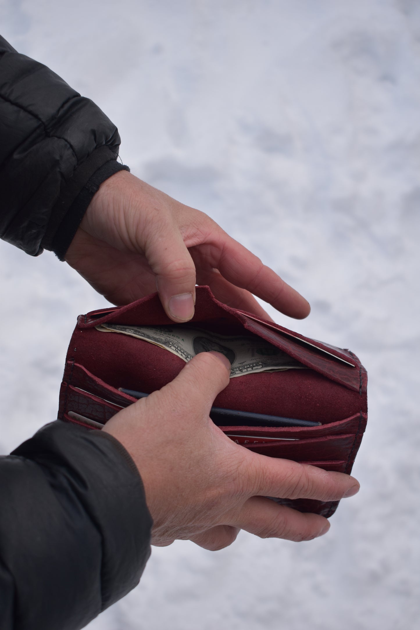 Custom Made Leather Clutch