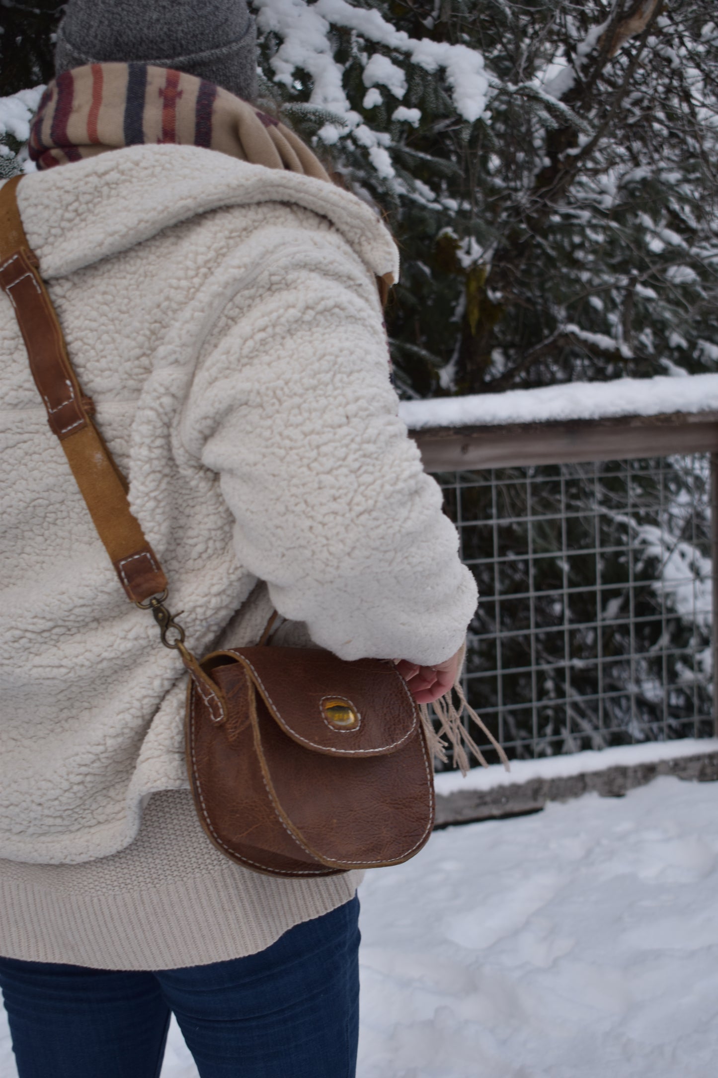 'The Wrangler' Cross-Body Bag with Bumblebee Jasper