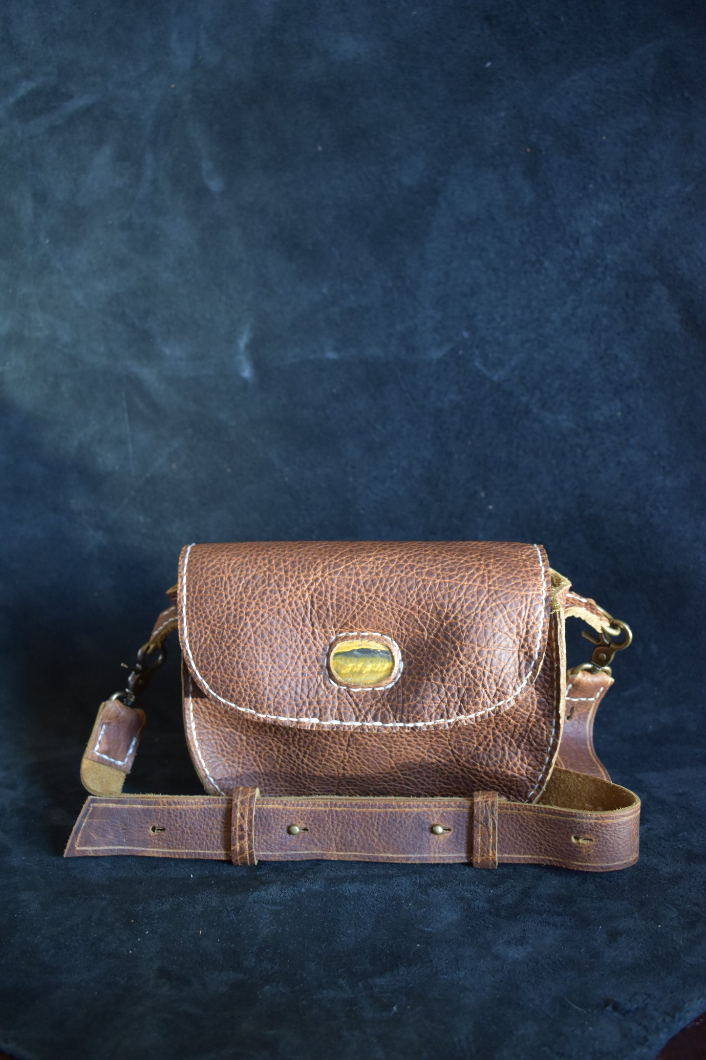 'The Wrangler' Cross-Body Bag with Bumblebee Jasper