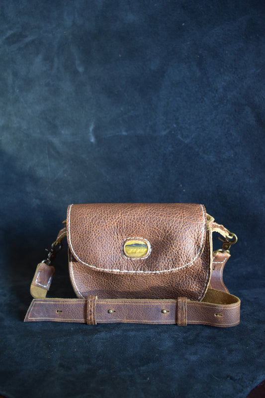 'The Wrangler' Cross-Body Bag with Bumblebee Jasper