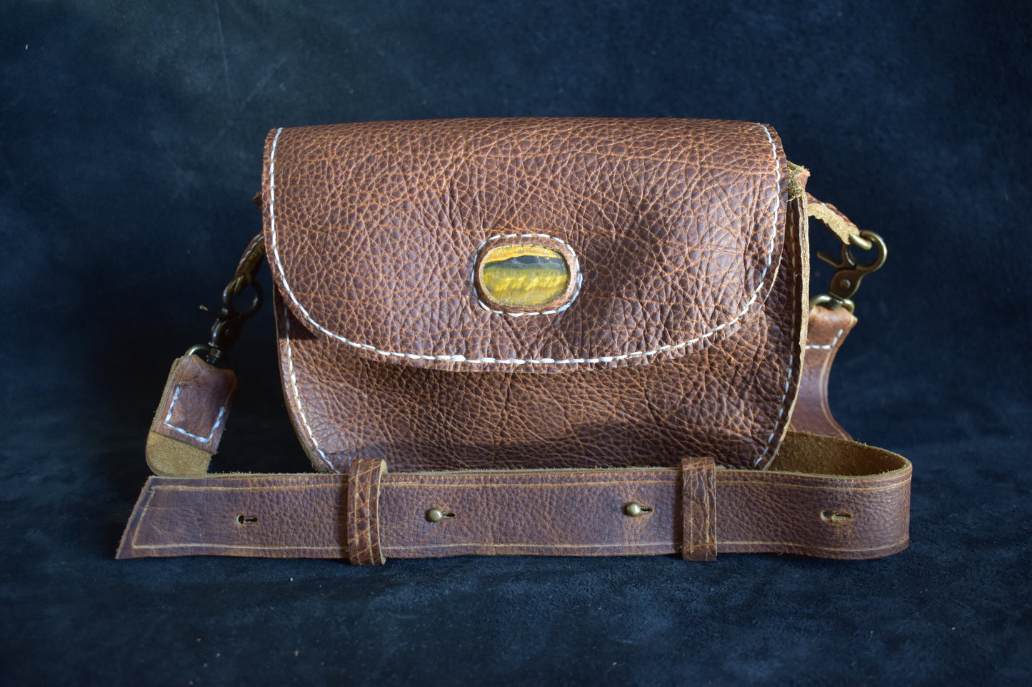 'The Wrangler' Cross-Body Bag with Bumblebee Jasper