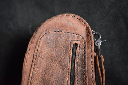 'The Gold Miner' Bison Leather Shoulder Bag
