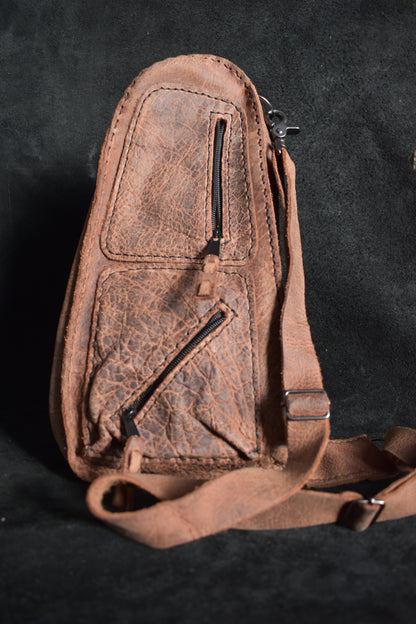 'The Gold Miner' Bison Leather Shoulder Bag