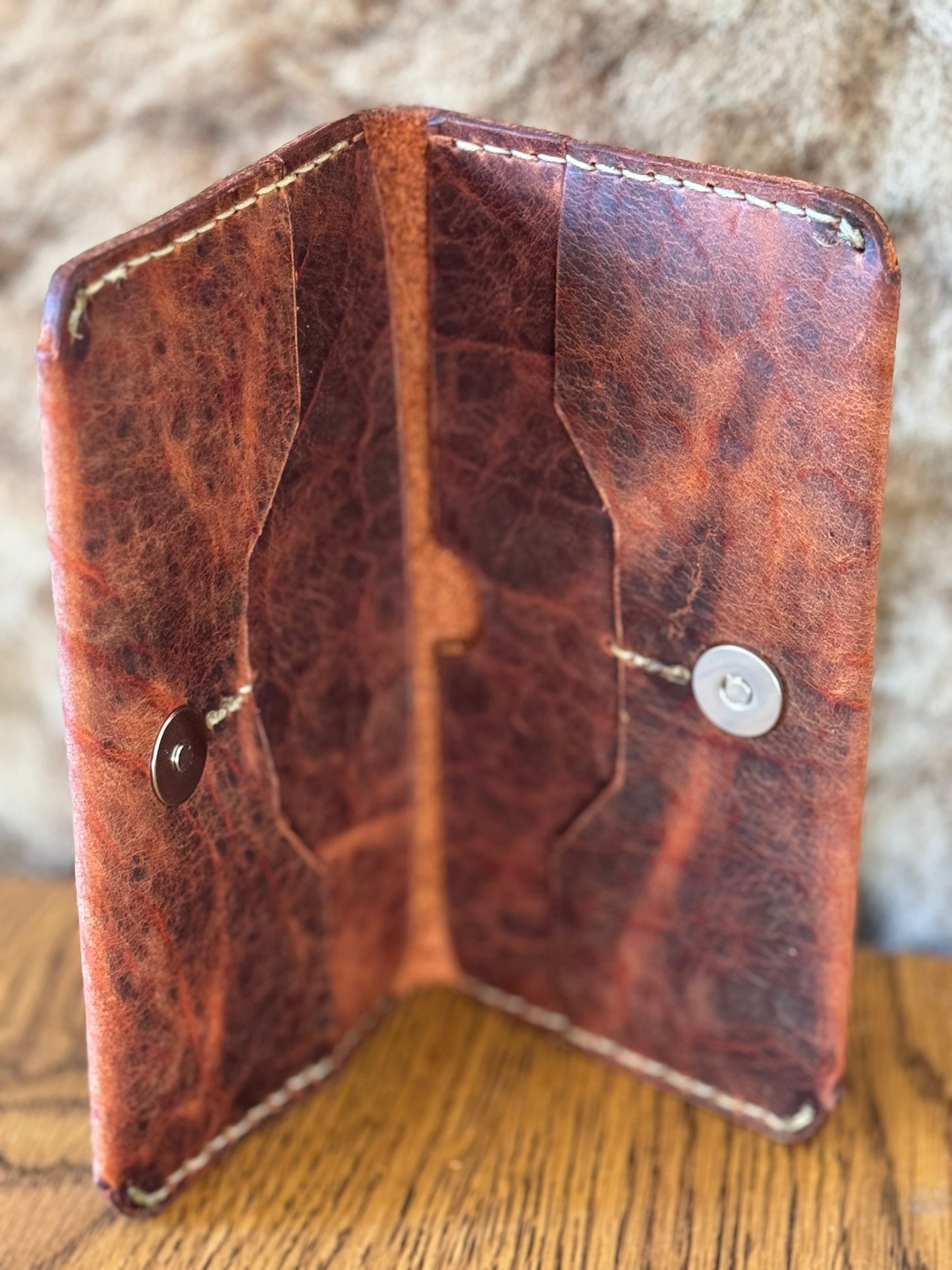 Custom Made Leather Clutch
