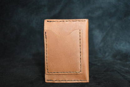 Handmade Minimalist Wallet in English Saddle