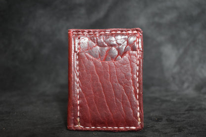 Handmade Minimalist Wallet in Waxed Cherry